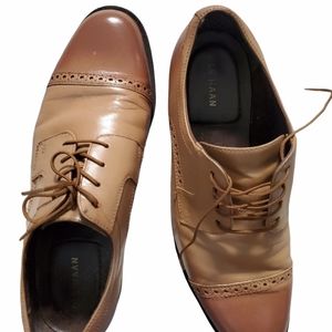 Cole Haan Two-Tone Brown Oxford Dress Shoes 10.5 M